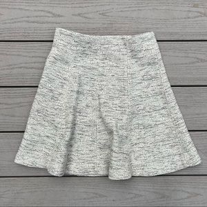 Loft | Cream Fit and Flare Tweed Skirt